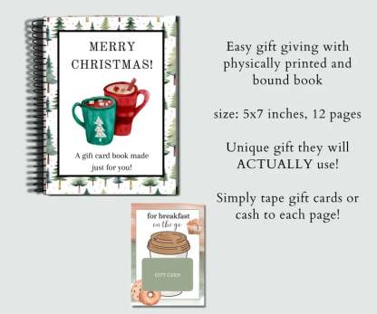 🎄📚Christmas Gift Card Book - 🎁Surprises On Every Page📚Hardcover & Durability Line(♻️Free PDF Included!)