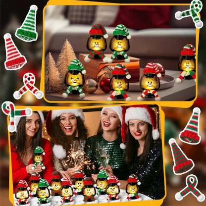 🎄Early Christmas Sale 49% - Christmas Decoration Mini Snowman Lantern with Hats and Scarves