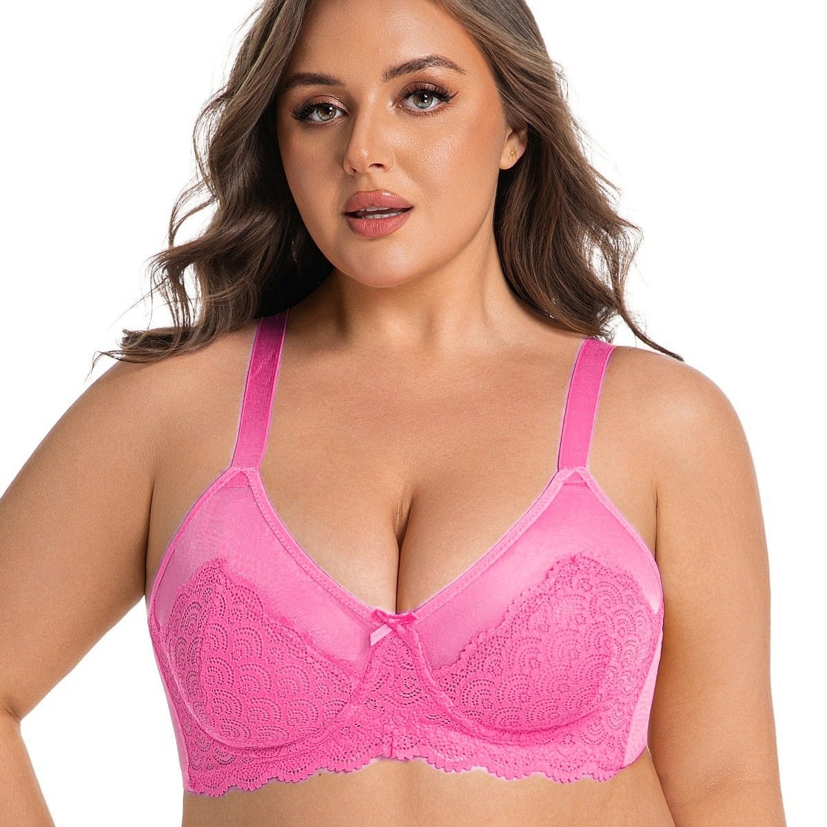 🔥LAST DAY 49% OFF – Mermaid Scale Lace Unpadded Underwired Push-Up Bra