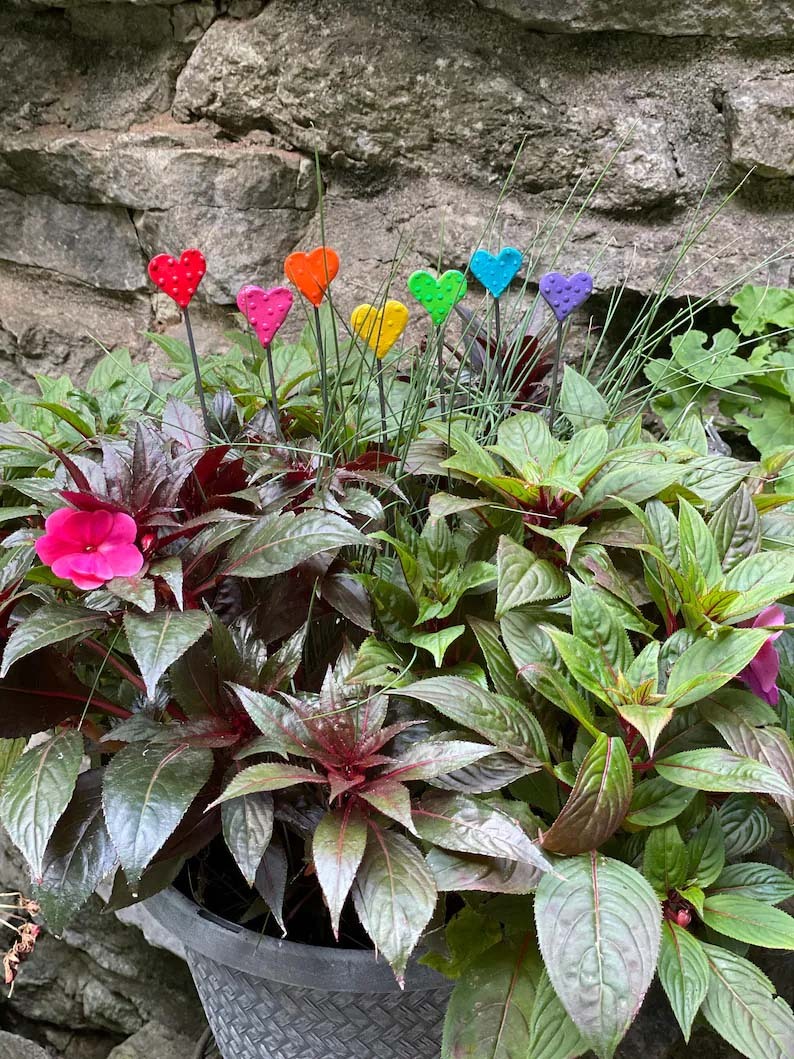 Heart-shaped plant art pot
