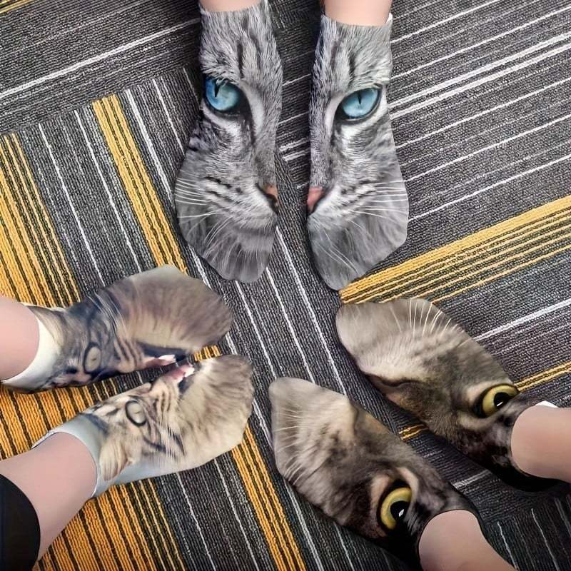 🐾Realistic Cat Face Socks🐱
