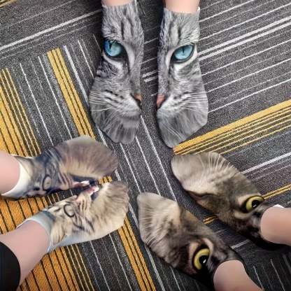 🐾Realistic Cat Face Socks🐱