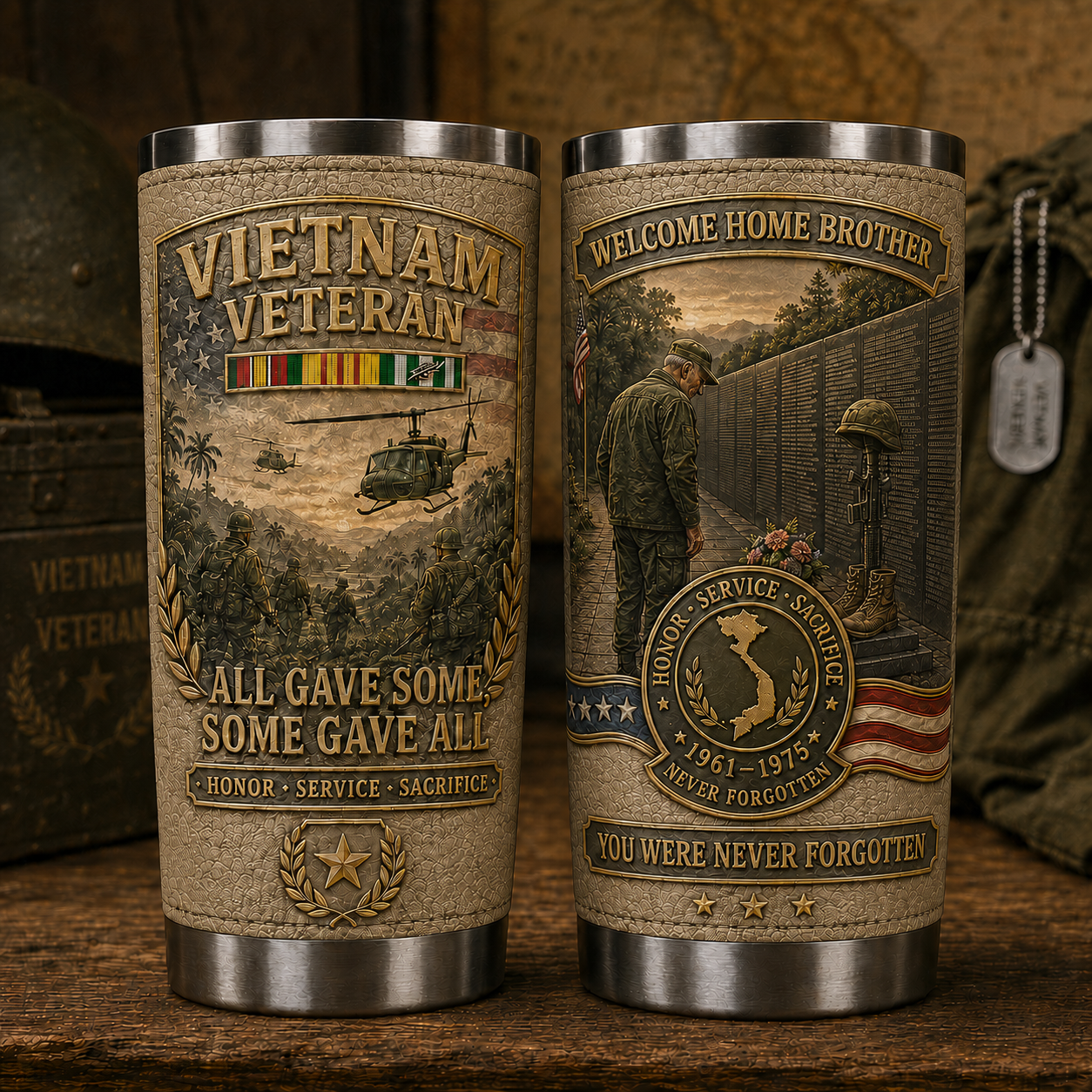 🔥 Last Day Promo: 50% OFF-🇺🇸 Vietnam War Veteran Commemorative Travel Tumbler
