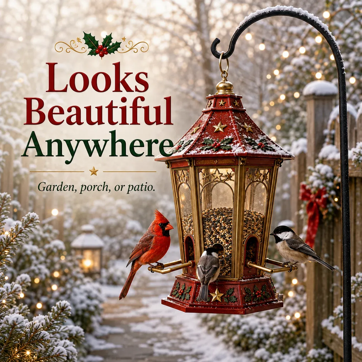 ⏰LAST DAY 60% OFF 🎄 Christmas Bird Feeder Collection – Festive Hanging Garden Feeders for Wild Birds