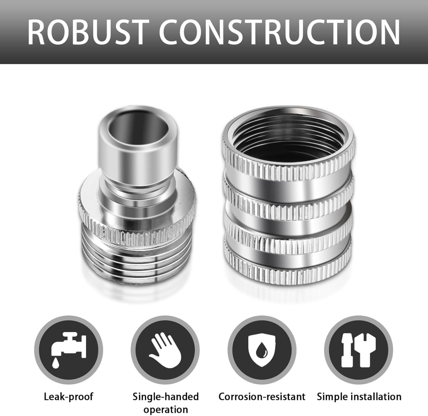 ✨Last Day50% OFF - 💧Stainless Steel Garden Hose Quick Connect Fittings Set