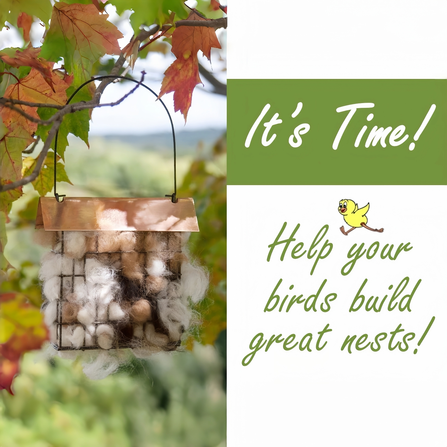 Alpaca Wool Bird Nesting Material Feeder