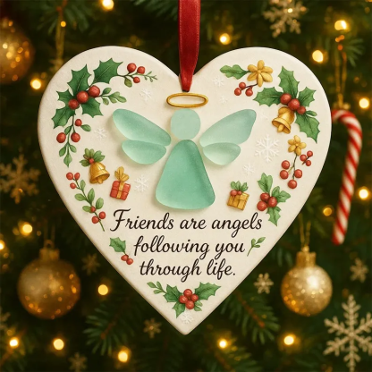 🌊Snowflake-Shaped Sea Glass Friendship Decor❄✨ Shaped by Nature & Crafted by Hand!