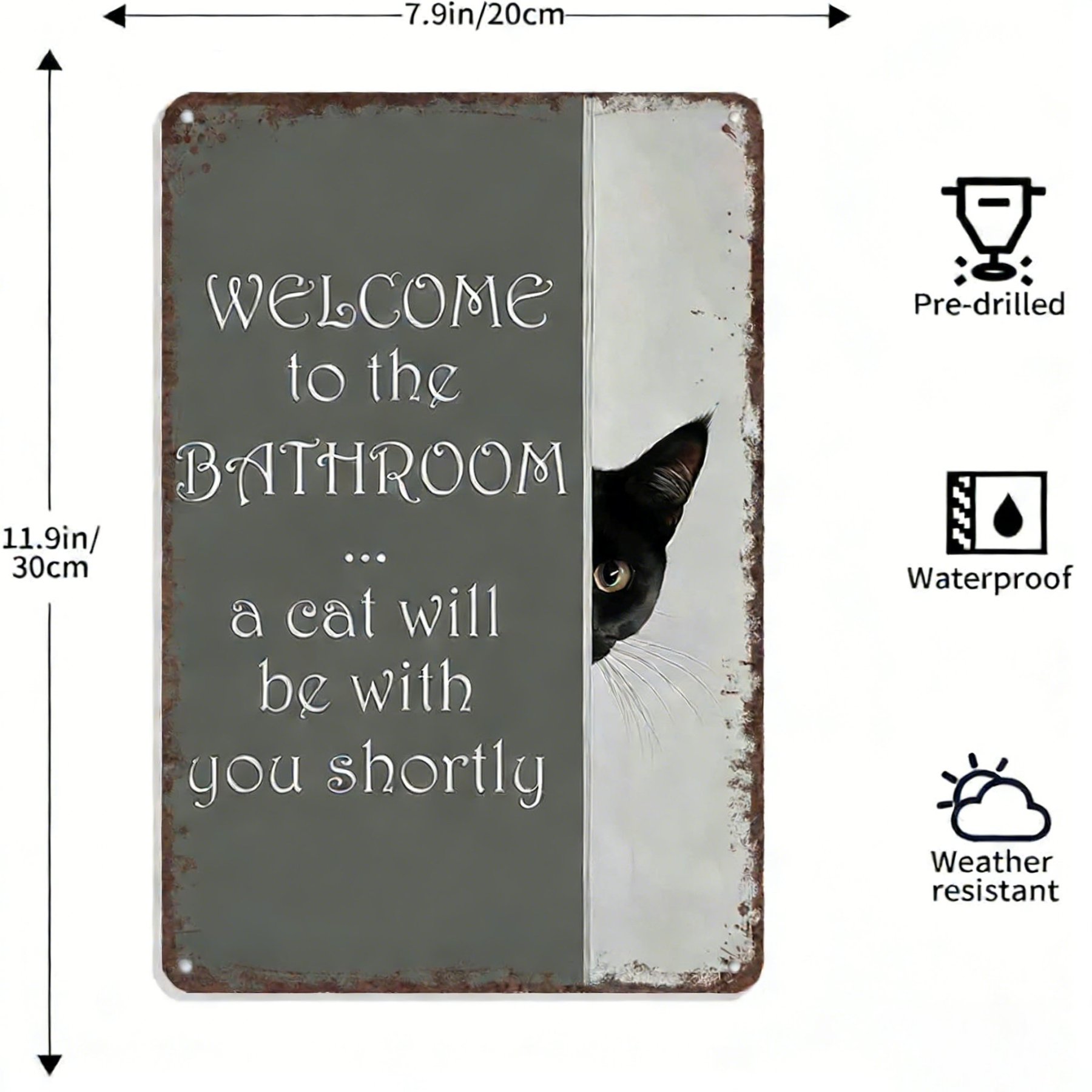 🏆New Year 50% OFF - 🐱Vintage Black & White Cat Wall Art