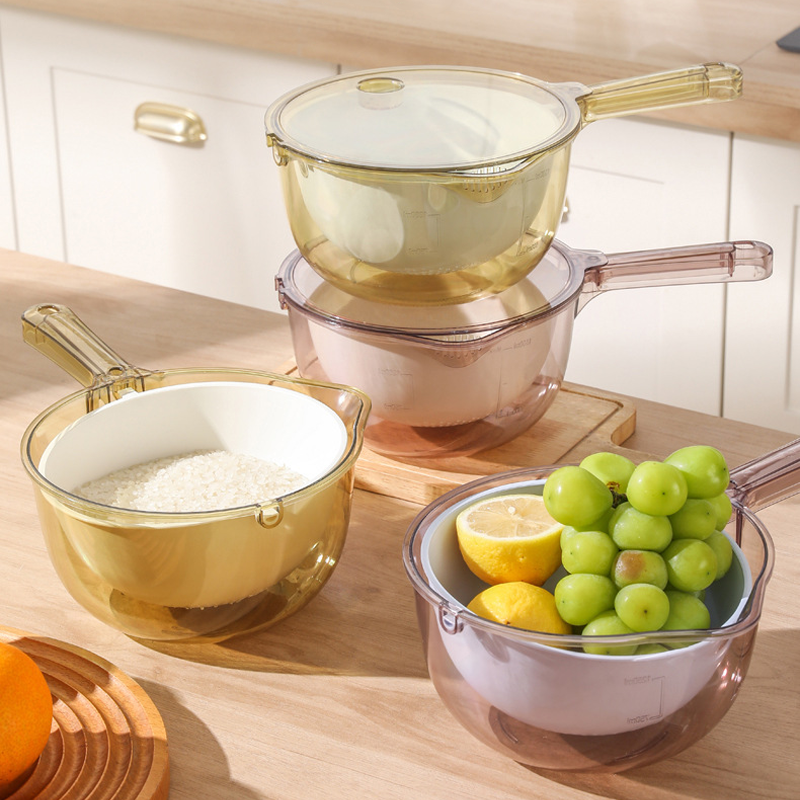 3-in-1 Fruit Strainer Basket - Large Capacity, Fast Draining