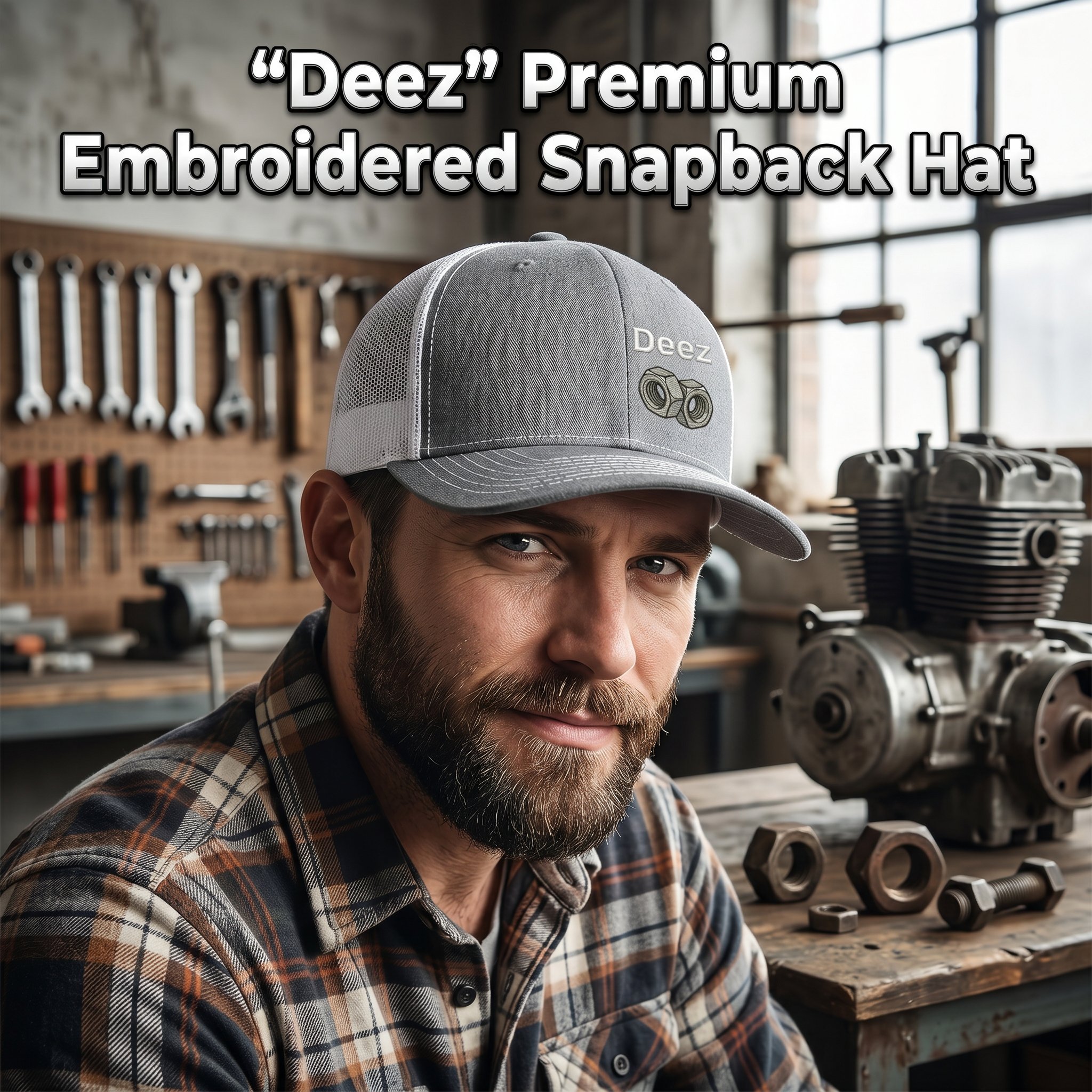 🔥LAST DAY 49% OFF- 🧢 "Deez" Premium Embroidered Snapback Hat