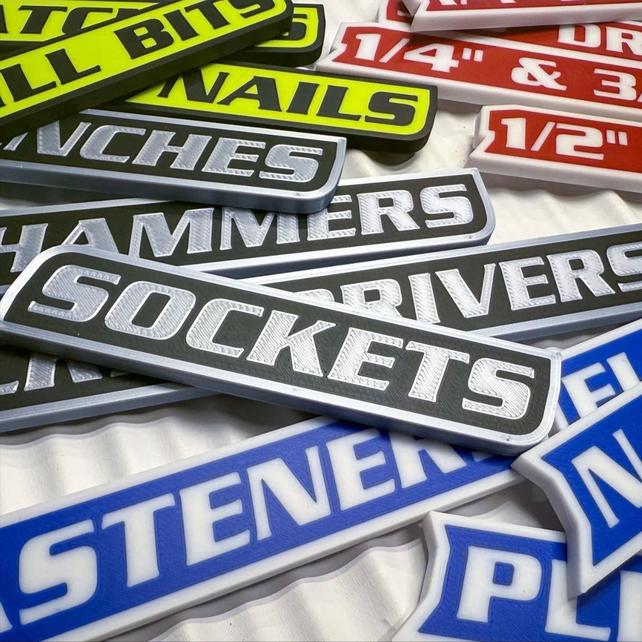 🔥Hot Sale🌟12 Pack of  Magnetic Toolbox Labels🔩