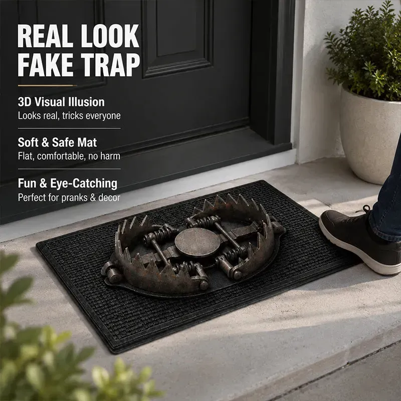 ⏳ Last Day 50% OFF –  😂  3D Bear Trap Illusion Doormat | Hyper-Realistic Rusted Trap Design with Soft Flexible Rubber, Detailed Teeth & Spring Effects 😱✨