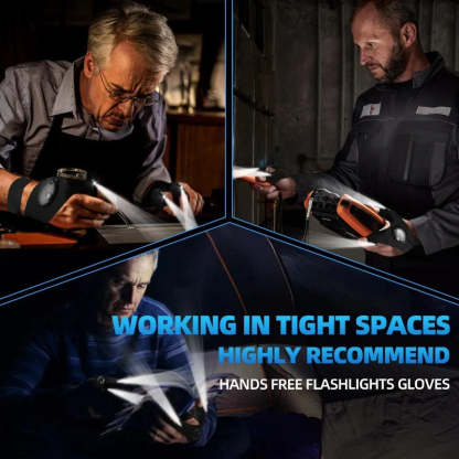 🔥Christmas Sales 49% OFF-Hands-LED Flashlight Waterproof Gloves