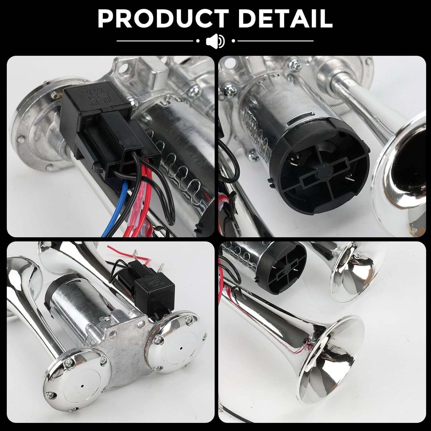🔥LAST DAY 49% OFF - 🚗🔧2026 Upgraded 12V Dual Air Horn Kit – 130DB Super Loud Dual Horn with Compressor for Cars. Trucks. SUVs. Boats & More(✨Includes installation manual and video guide)