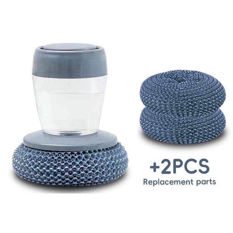 🧽 Comfort Grip Soap Dispensing Kitchen Scrub