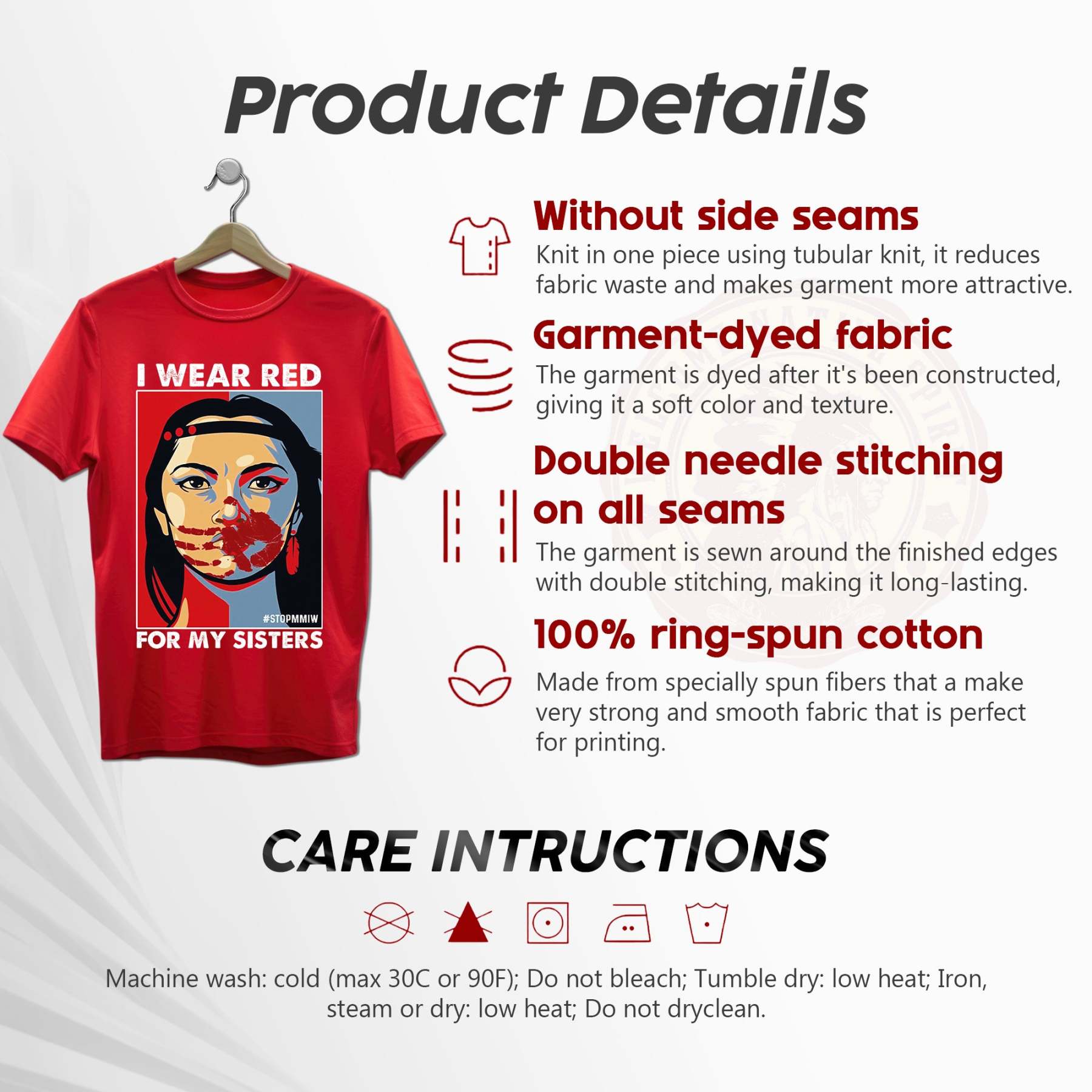 MMIW No More Stolen Sisters Red Hand Unisex T-shirt/Hoodie/Sweatshirt