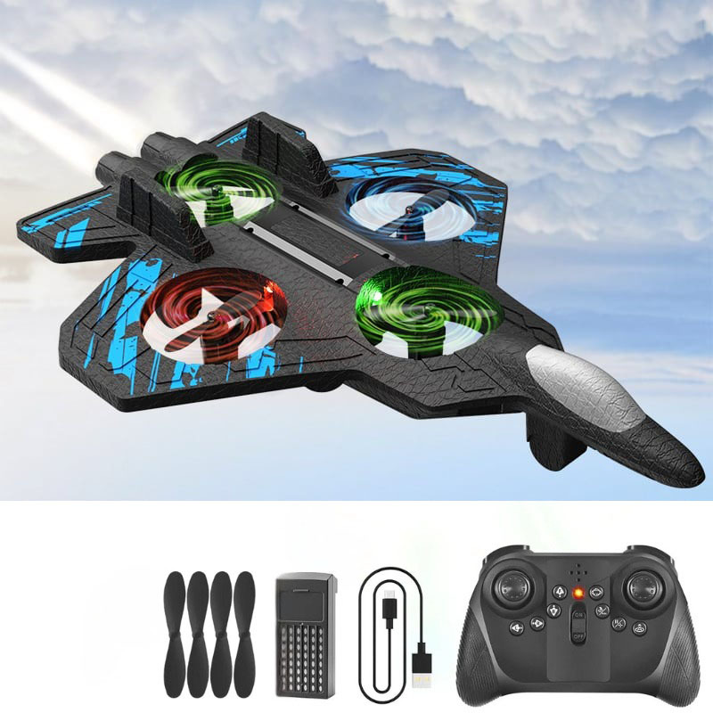 Aluxeline - 49% OFF 🎉🎉RC Stunt Fighter Jet Toy for Kids with 360° Flips & LED Lights