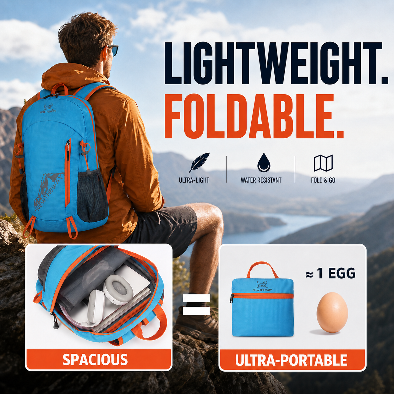 Foldable Waterproof Camping Backpack