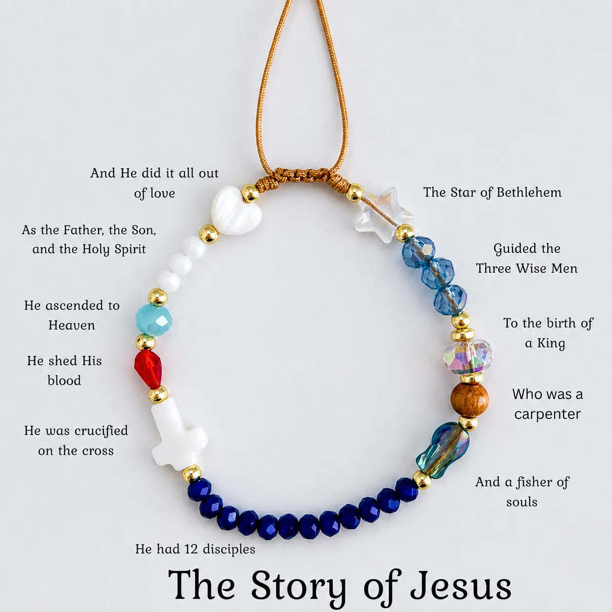 🎁Last Day 50% OFF - Handmade Story of Jesus Bracelet