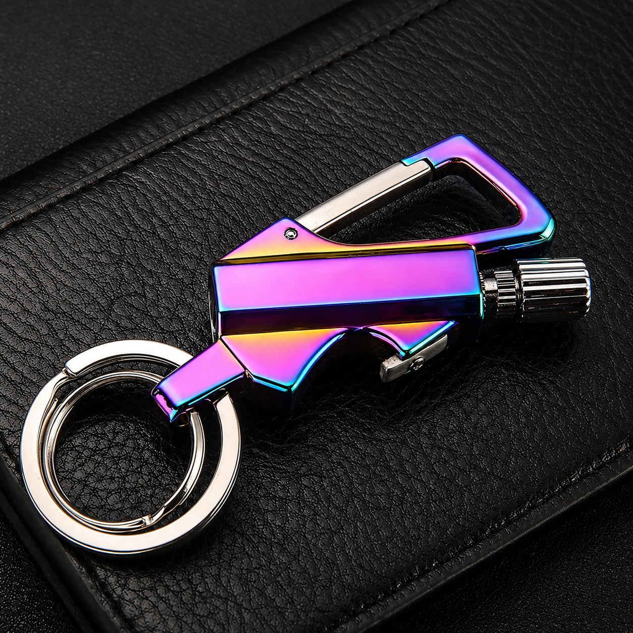 3-in-1 EDC Keychain Multi-Tool – Permanent Match Lighter, Bottle Opener
