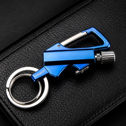 3-in-1 EDC Keychain Multi-Tool – Permanent Match Lighter, Bottle Opener