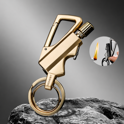 3-in-1 EDC Keychain Multi-Tool – Permanent Match Lighter, Bottle Opener