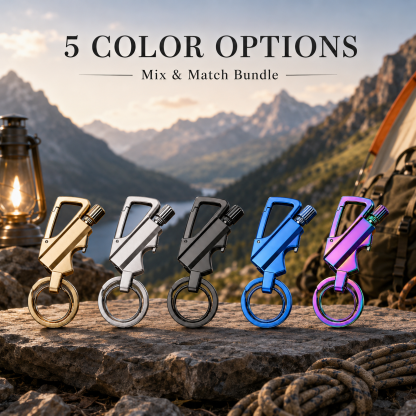 3-in-1 EDC Keychain Multi-Tool – Permanent Match Lighter, Bottle Opener