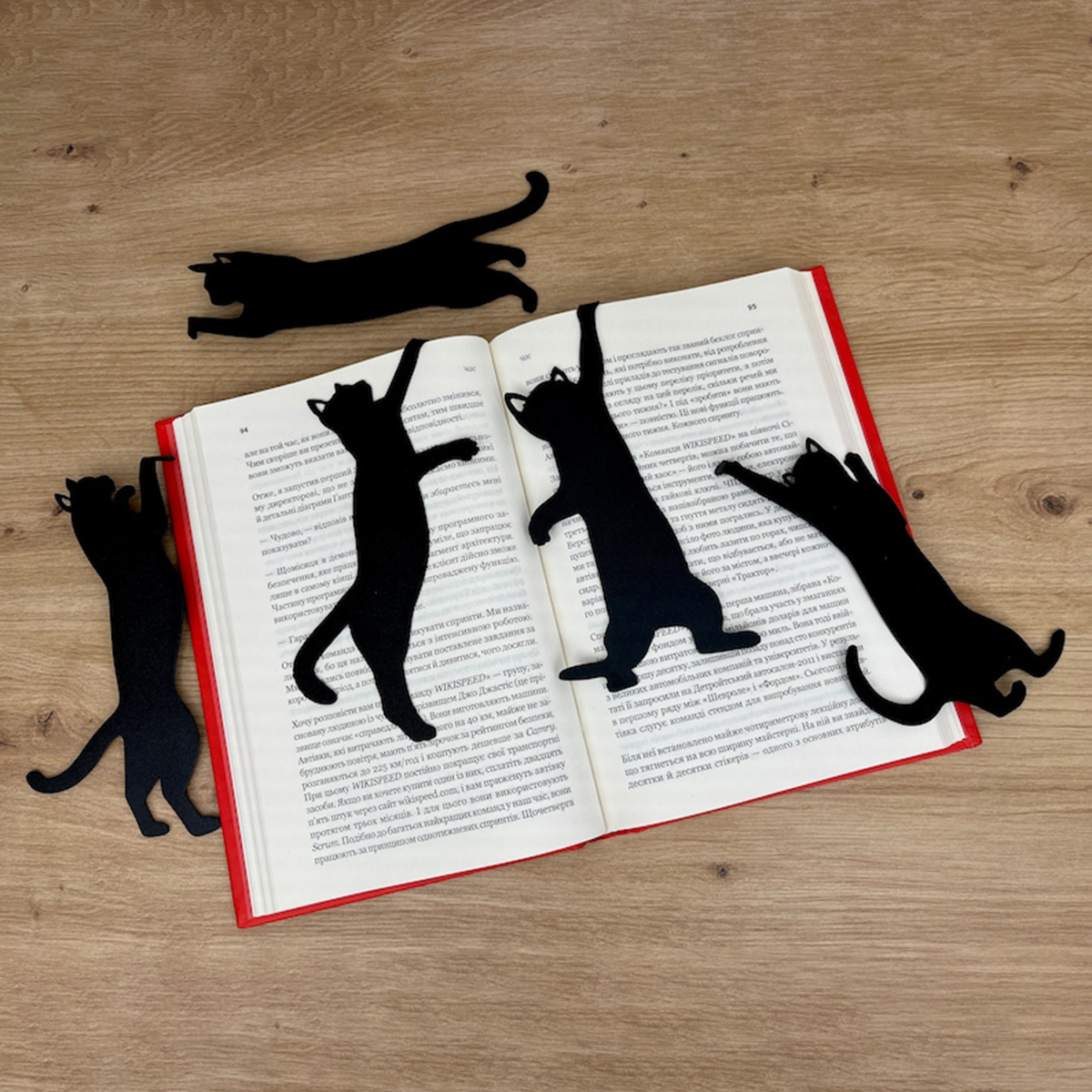 😹5Pcs Metal Cat bookmark