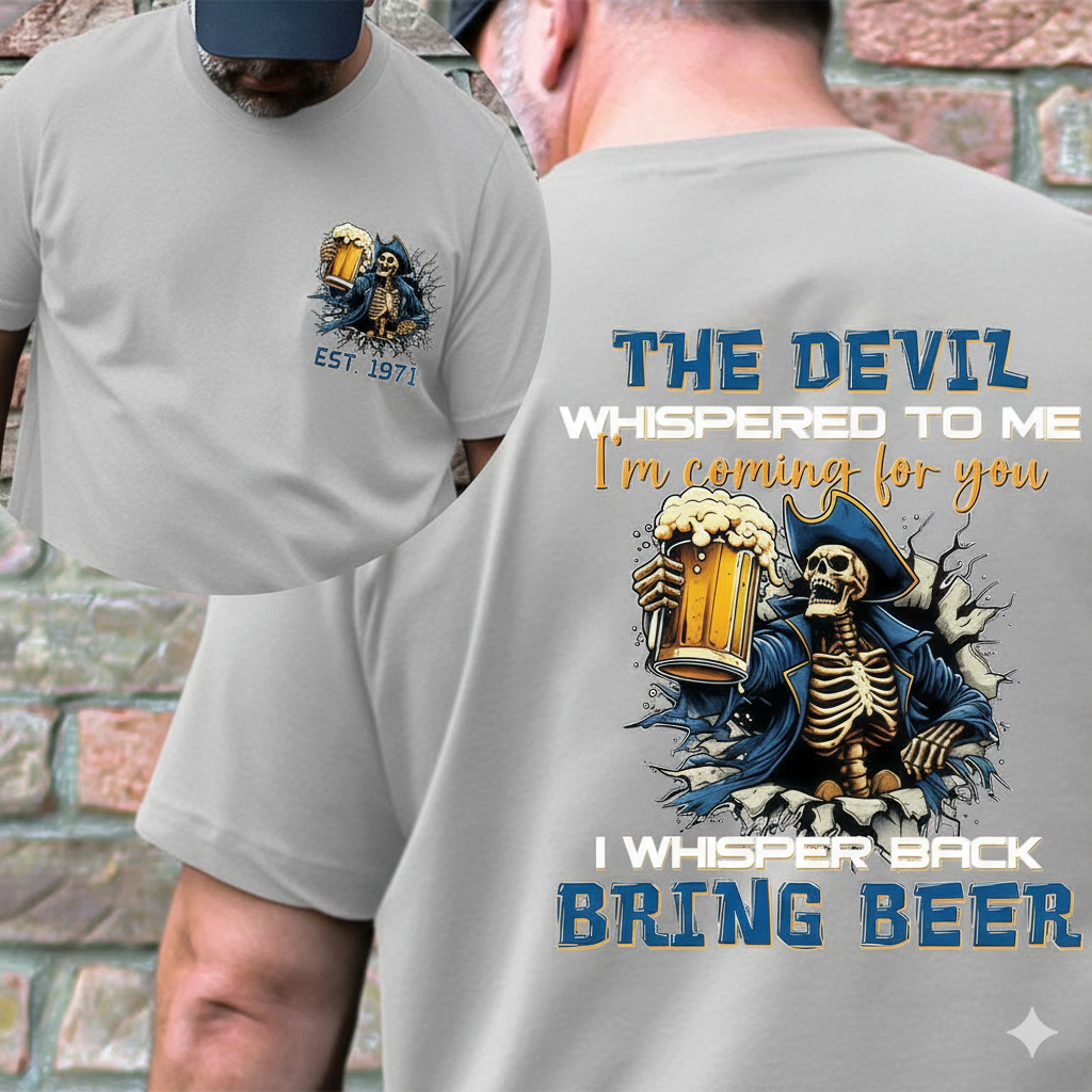The Devil I'm Coming For You Generation X Shirt, I Whisper Back Bring Beer Gen X Sweatshirt, Hoodie,Custom Year Of Birth Shirt