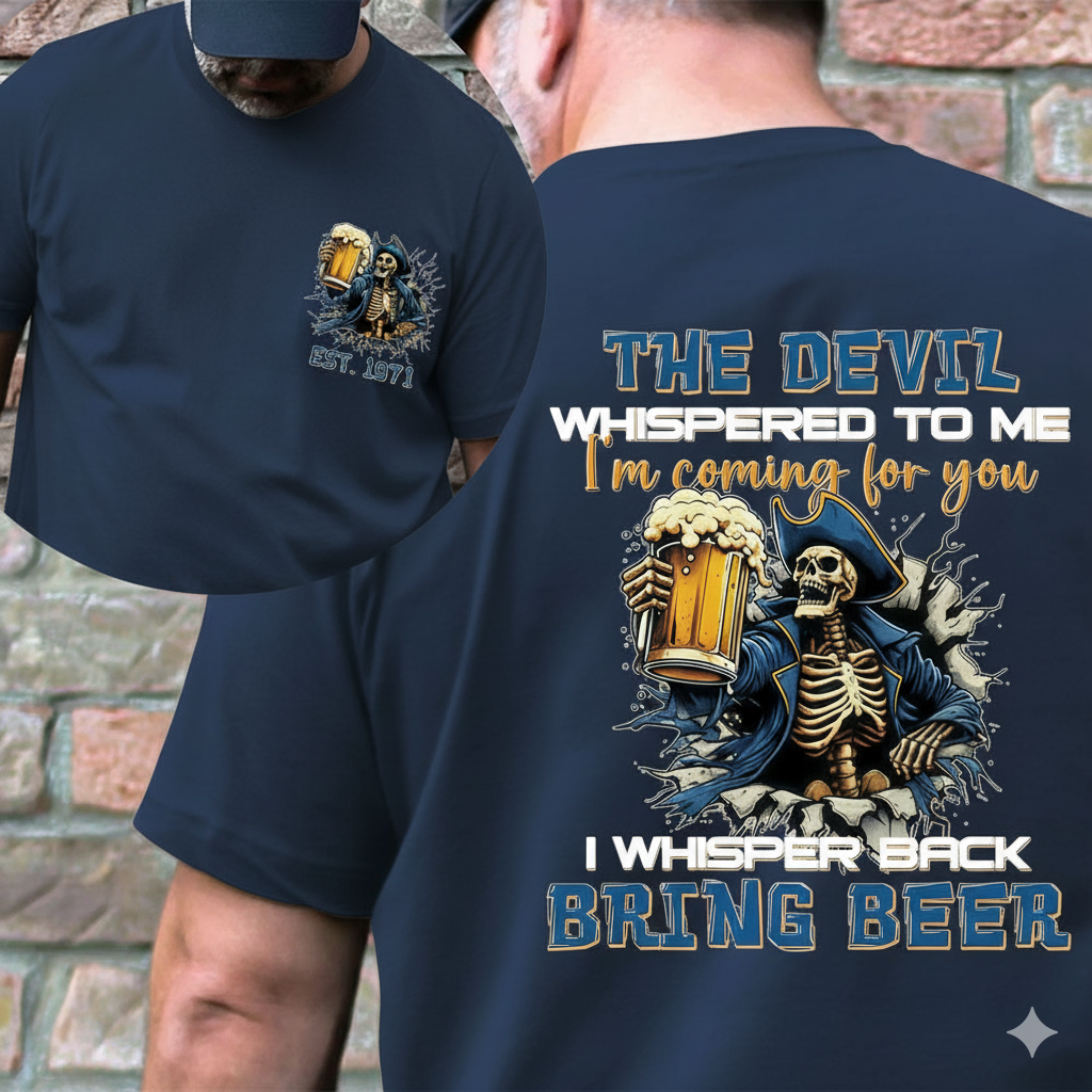 The Devil I'm Coming For You Generation X Shirt, I Whisper Back Bring Beer Gen X Sweatshirt, Hoodie,Custom Year Of Birth Shirt