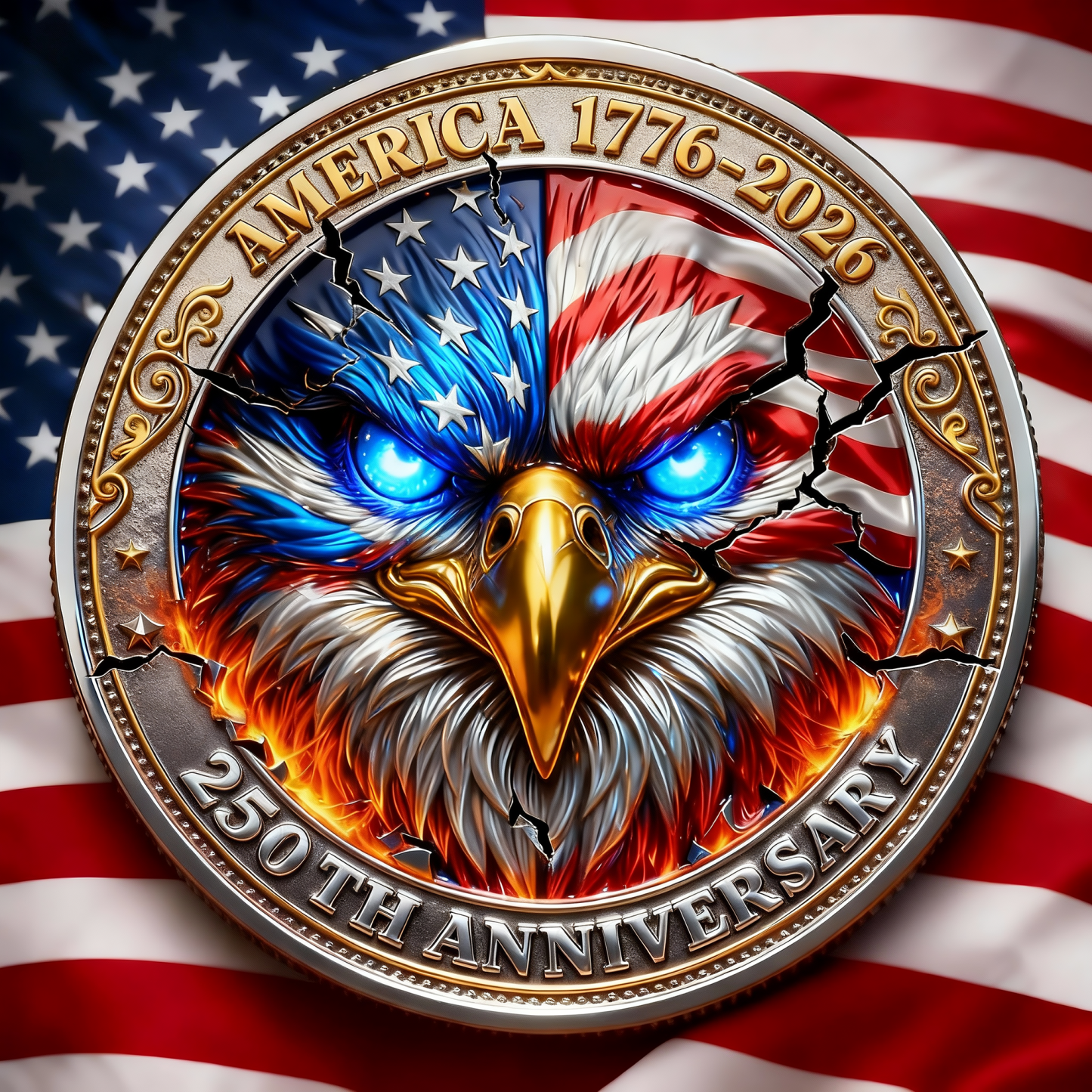 America 250th Anniversary Eagle Commemorative Coin