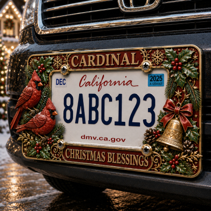 🔥LAST DAY 50% OFF-🎄Christmas License Plate Frame – Festive Style for Every Ride