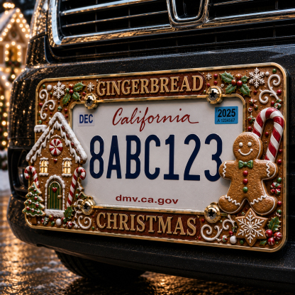 🔥LAST DAY 50% OFF-🎄Christmas License Plate Frame – Festive Style for Every Ride