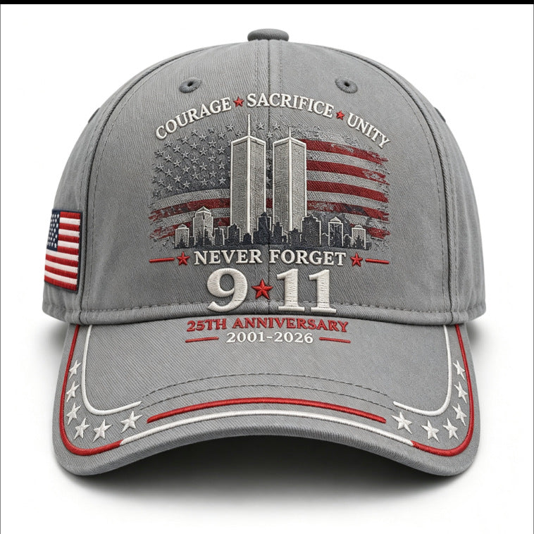 🦅50% OFF🔥Never Forget 9/11 25th Anniversary Memorial Cap