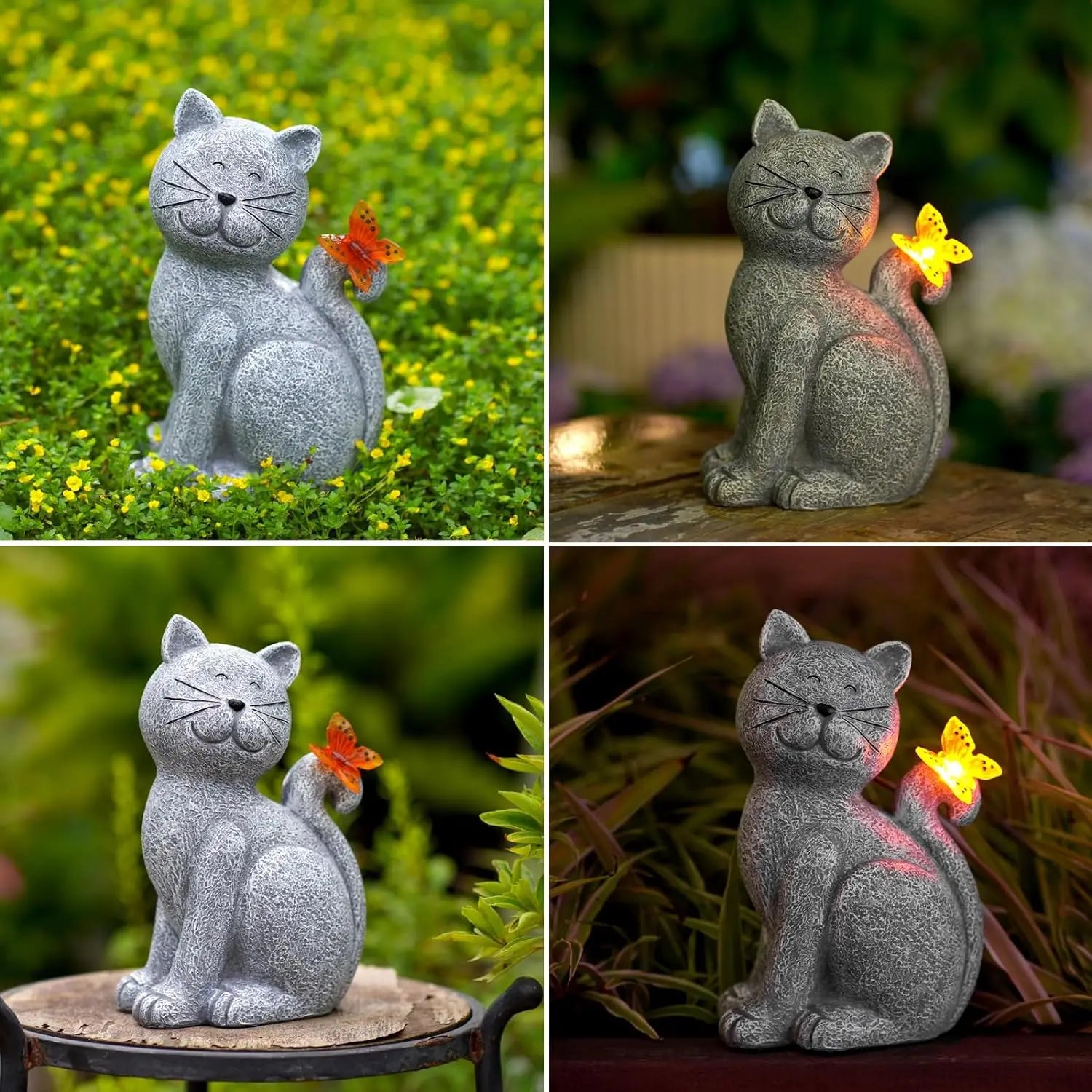 Solar Kitty Garden Night Lamp