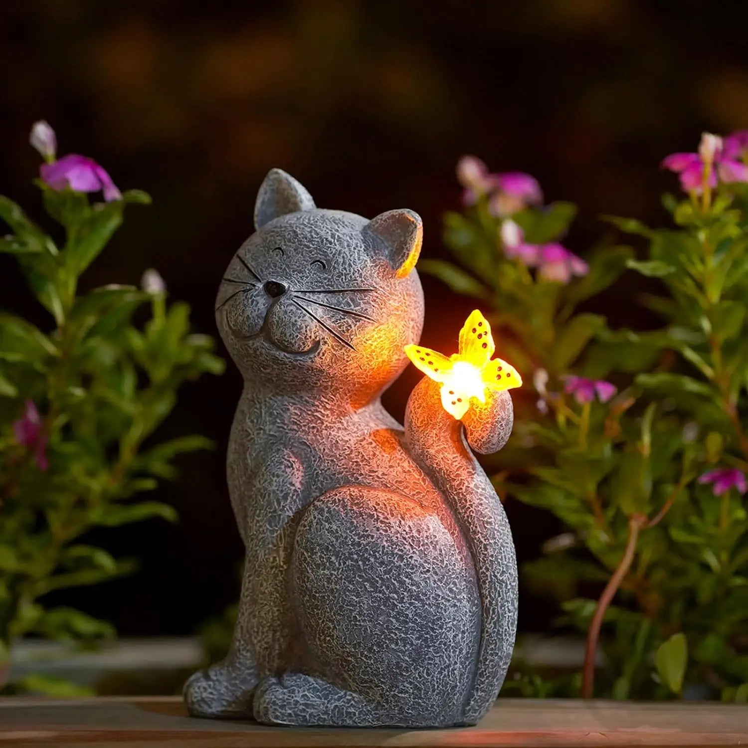 Solar Kitty Garden Night Lamp