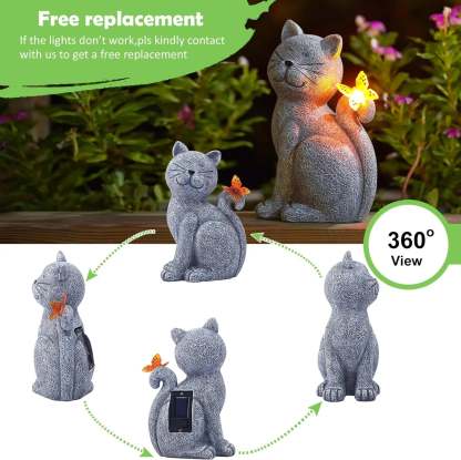 Solar Kitty Garden Night Lamp