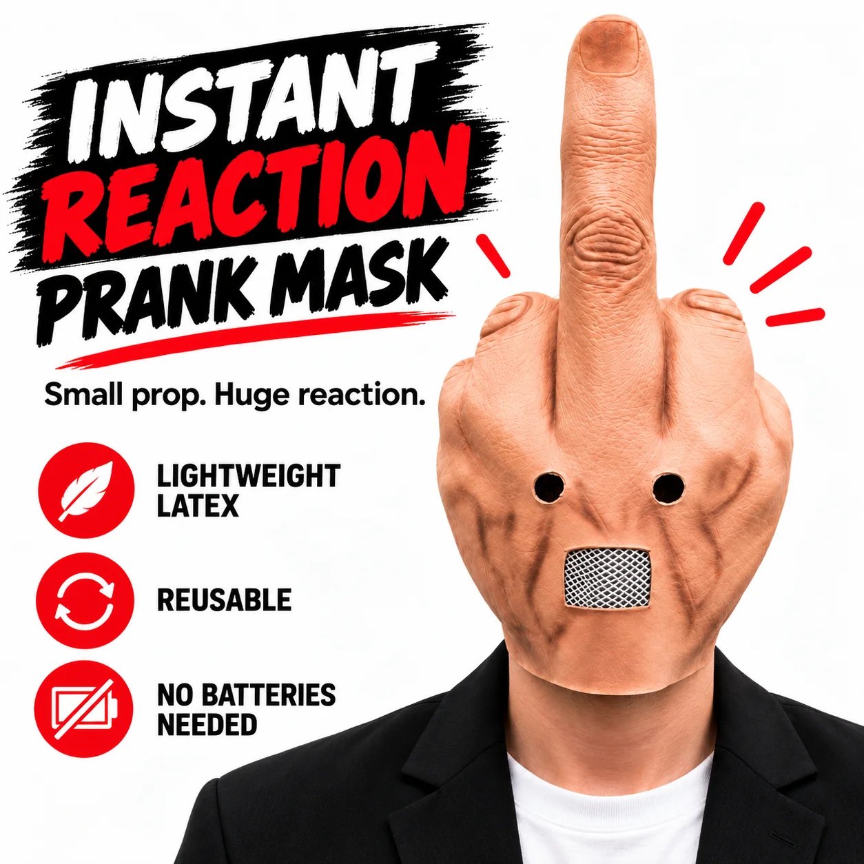 FINGERIK prank mask for Halloween content and everyday pranks FINGERIK prank mask for Halloween content and everyday pranks