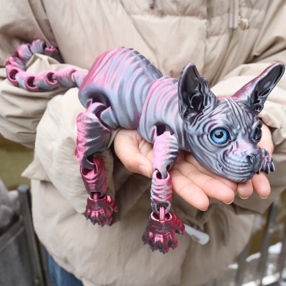 23cm/9.06inch 3D Printed Articulated Cat Figure