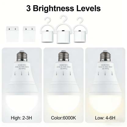 3-Pack / 6-Pack Rechargeable Emergency Light Bulbs 💡