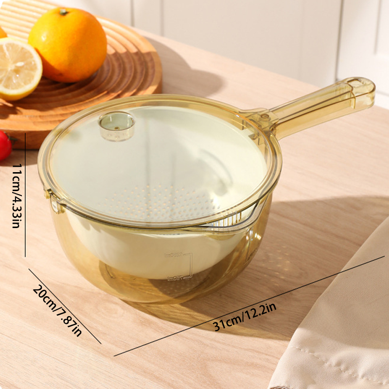 3-in-1 Fruit Strainer Basket - Large Capacity, Fast Draining