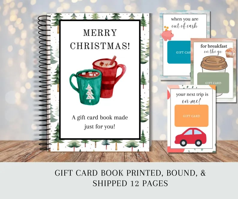 🎄📚Christmas Gift Card Book - 🎁Surprises On Every Page📚Hardcover & Durability Line(♻️Free PDF Included!)