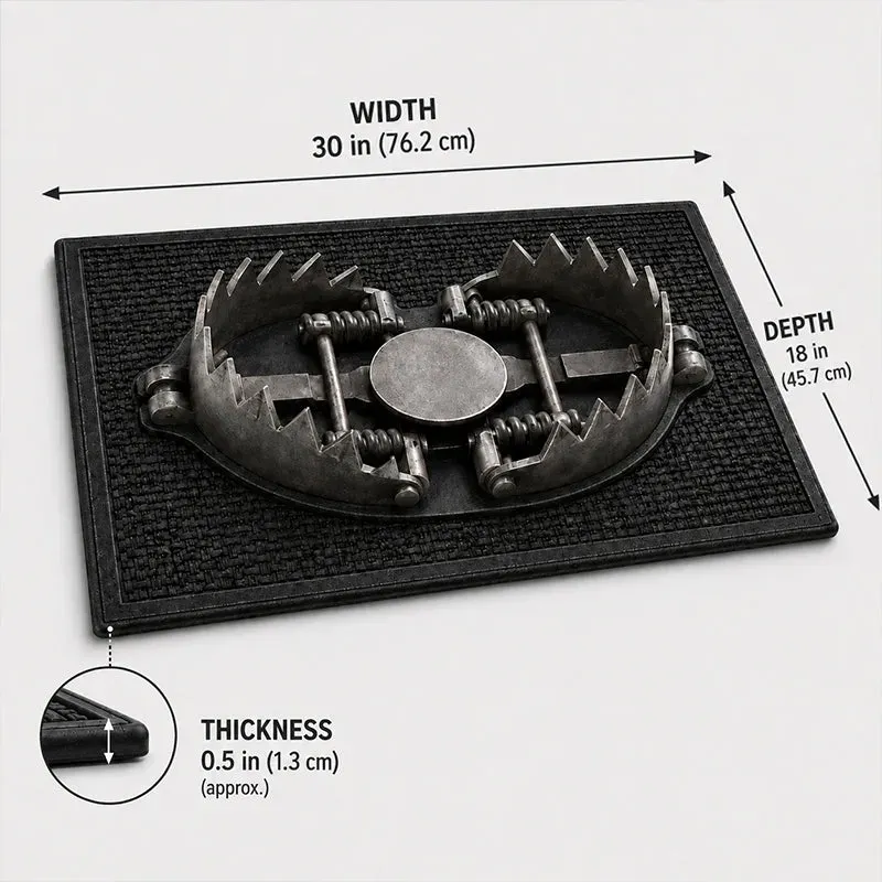 ⏳ Last Day 50% OFF –  😂  3D Bear Trap Illusion Doormat | Hyper-Realistic Rusted Trap Design with Soft Flexible Rubber, Detailed Teeth & Spring Effects 😱✨