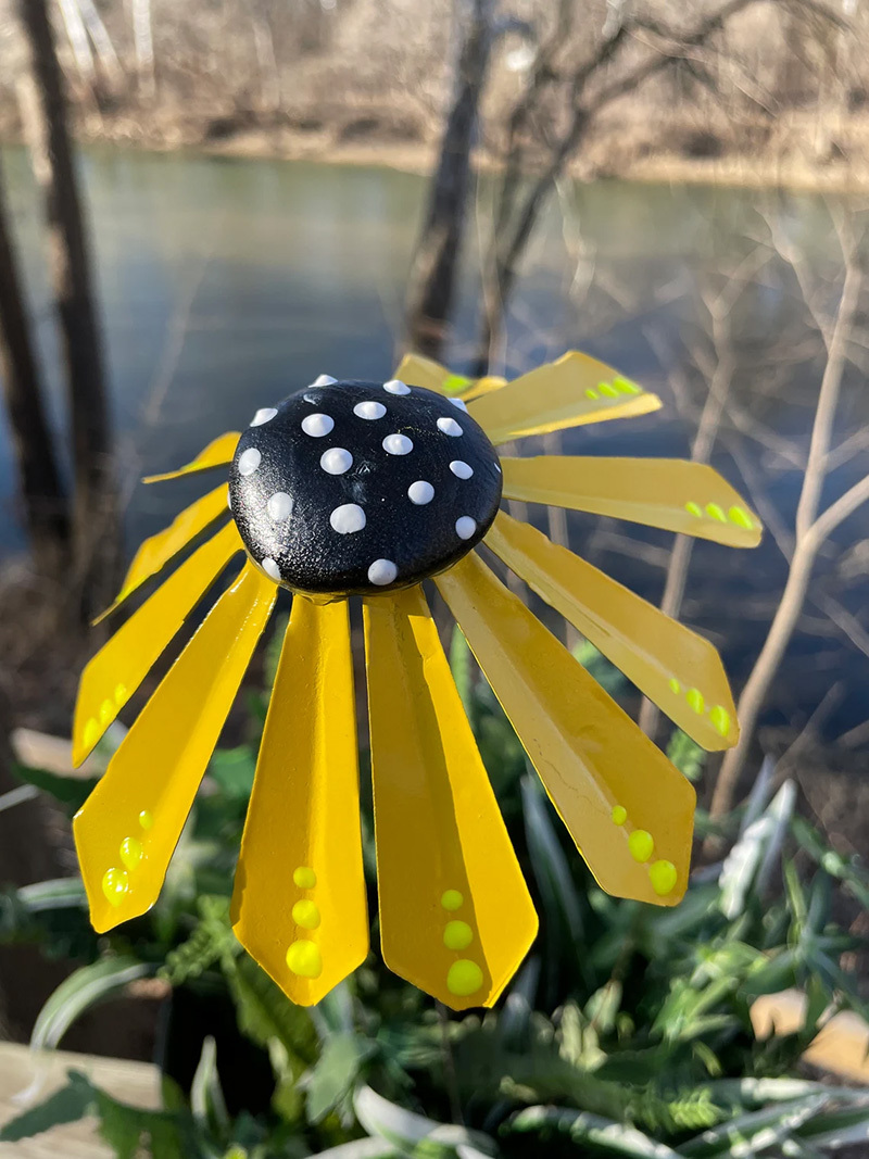 Echinacea Flower Garden Stakes