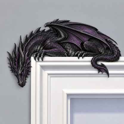 ⏳ Last Day 50% OFF – 🐉🔥 Sleeping Dragon Door Topper | Medieval Fantasy Dragon Guardian Wall Décor for Doorway, Gaming Room & Gothic Home 🏰✨