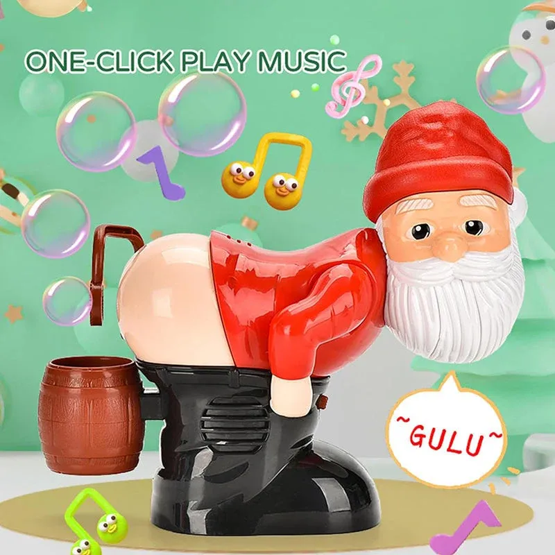 Santa bubble machine with music and colorful lights