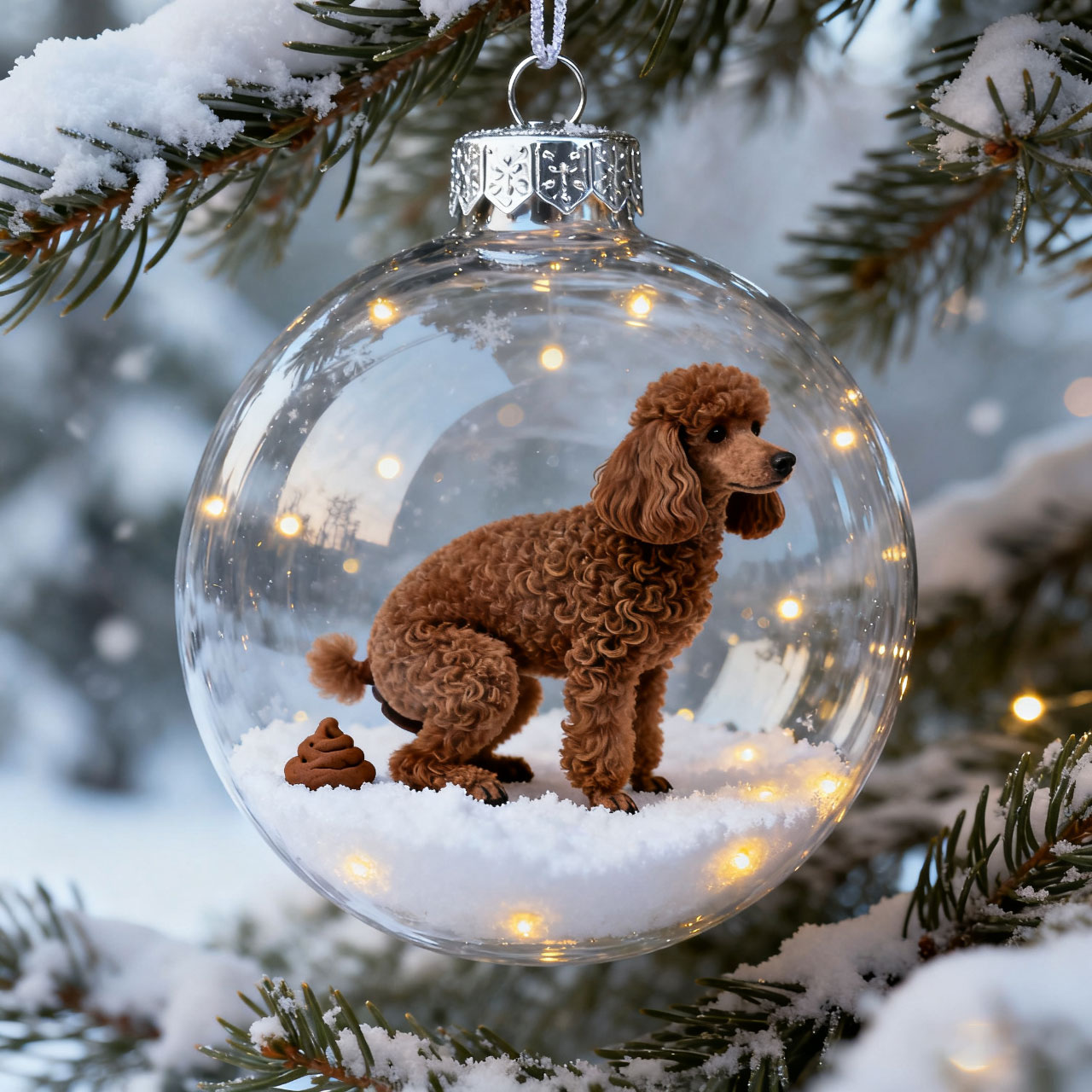 Funny Dog Poop Christmas Ornament Set