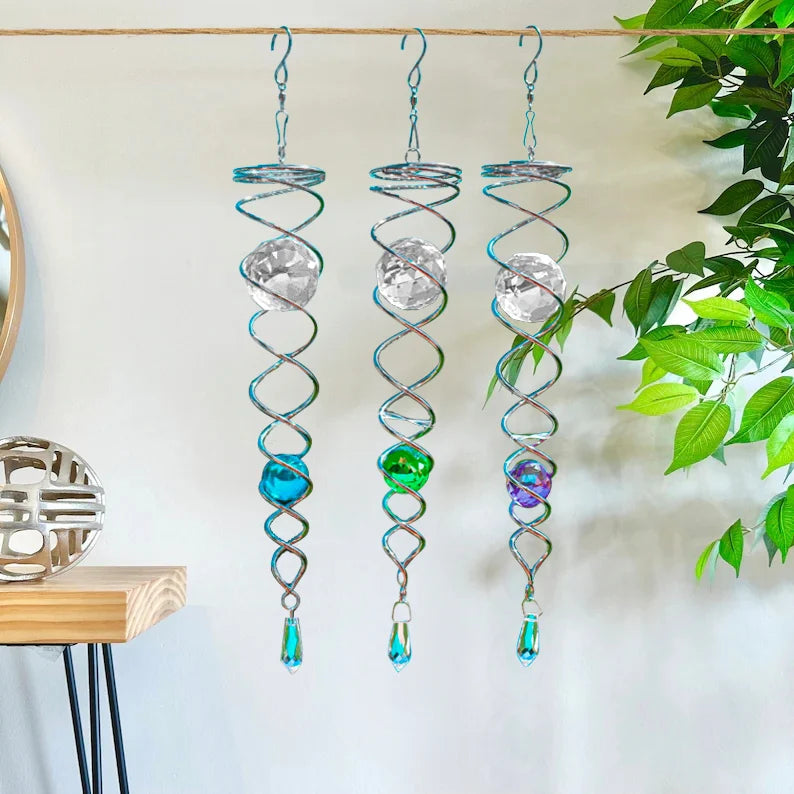 🔥 Last Day Sale Price |✨ Handmade Sacred Journey Spiral Crystal (14 inches Length)