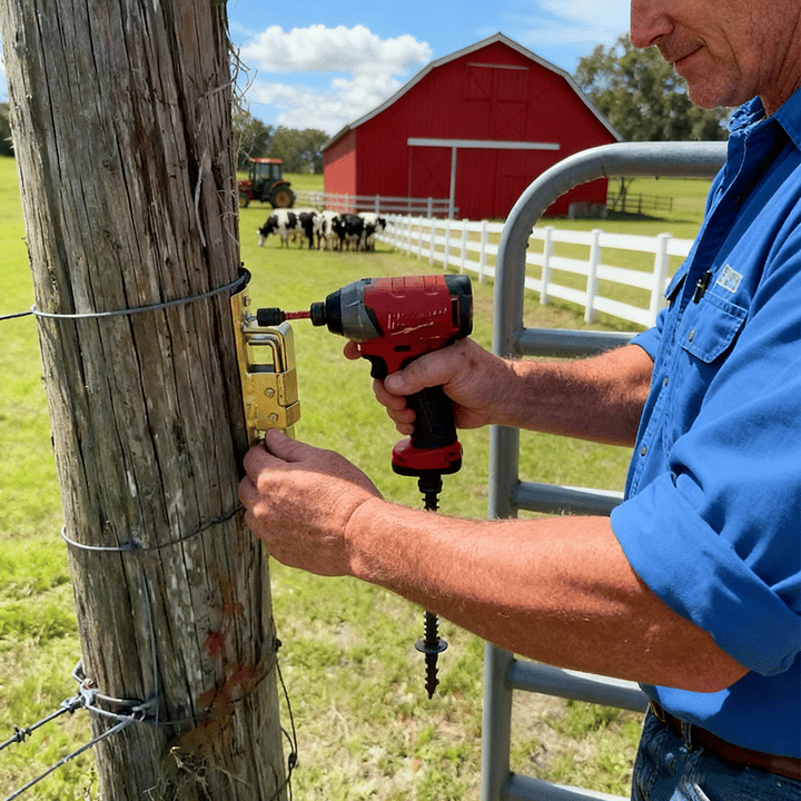 🔥LAST DAY 49% OFF🔥Instant Locking Gate Latch – Prevents Cattle, Sheep & Horses From Escaping