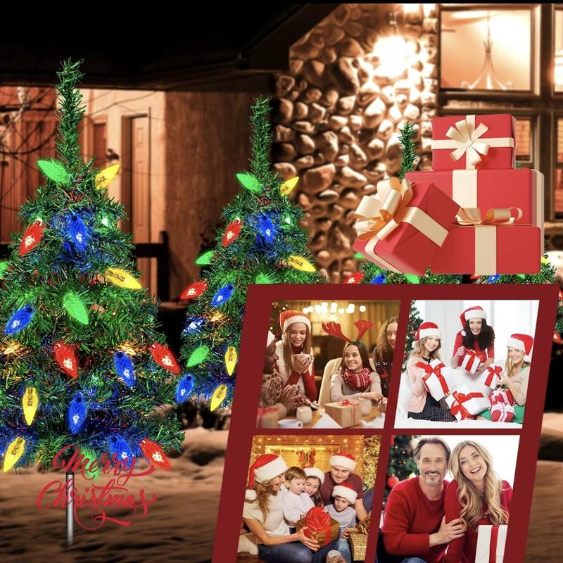 1 Tow 4 Solar Christmas Tree Lights. Includes 80 colorful strawberry bulbs, IPX4 waterproof, suitable for outdoor patio garden decorations for festivals, driveways and Christmas parties! 1 Tow 4 Solar Christmas Tree Lights. Includes 80 colorful strawberry bulbs, IPX4 waterproof, suitable for outdoor patio garden decorations for festivals, driveways and Christmas parties!